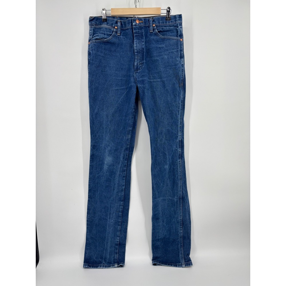 Wrangler 936DEN Cowboy Cut Slim Fit Jeans Indigo Blue 34x38 Cotton Denim